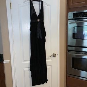 Black Backless Formal Dress